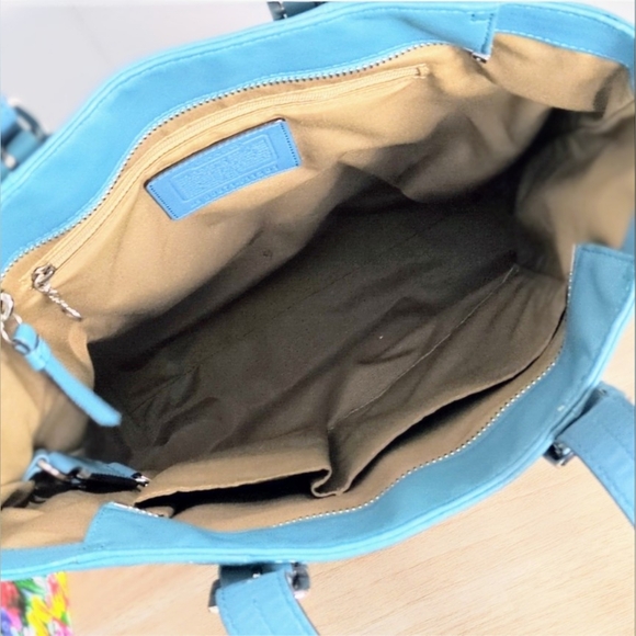 Coach Teal Tote Bag - Picture 9 of 12